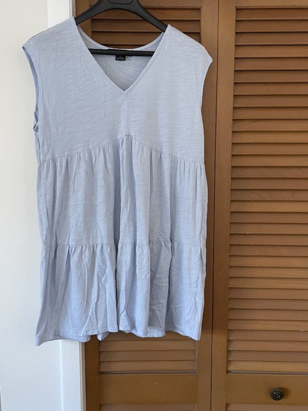 Light Blue Tiered V-Neck Tunic